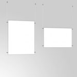 A0 Ceiling Mounted Transparent Cord Kit with Poster Pockets