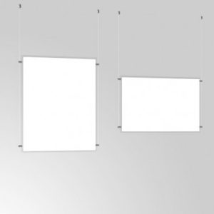 A0 Ceiling Mounted Transparent Cord Kit with Poster Pockets