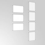 A4 Ceiling Mounted Transparent Cord Kit with Poster Pockets