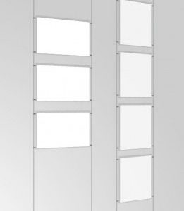 A4 Ceiling to Floor Cable Set with Poster Pockets