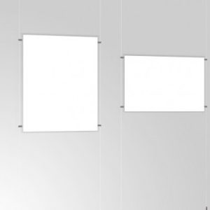 A0 Ceiling to Floor Transparent Cord Set with Poster Pockets