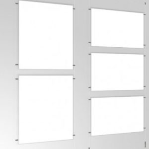 A1 Ceiling to Floor Transparent Cord Set with Poster Pockets