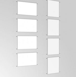 A3 Ceiling to Floor Transparent Cord Set with Poster Pockets