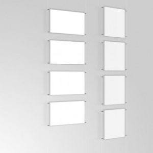 A3 Wall to Wall Transparent Cord Kit with Poster Pockets