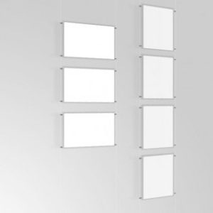 A4 Wall to Wall Transparent Cord Kit with Poster Pockets