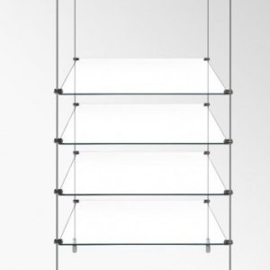 Rods display system, Glass shelving kit