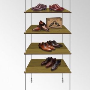 Display Rods for Wood Shelving