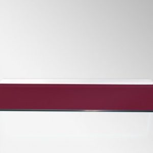 Dark Red Floating Glass Shelf