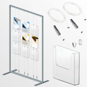 Display Stand with A4 Pockets for Brochures