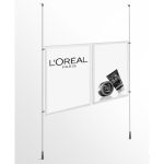A4 Double Acrylic Panel Ceiling-to-Floor Rod Set