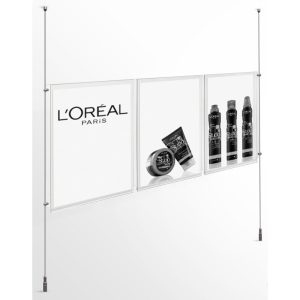 A4 Triple Acrylic Panel Ceiling-to-Floor Rod Set