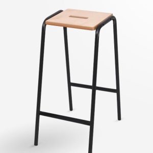 Wooden Top Lab Stool (High Chair for Laboratories and Schools)