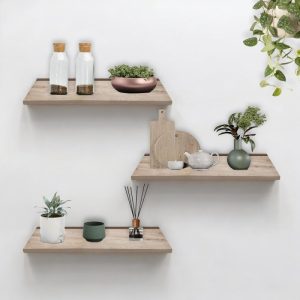 Floating Wooden Shelf & Bracket