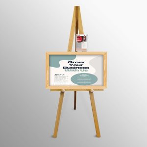 Wooden Display Easel, Leaflet Holder