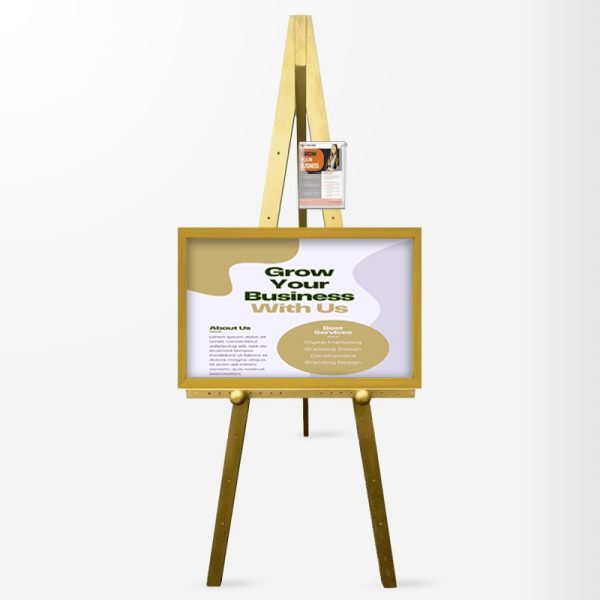 Wooden Display Easel, Leaflet Holder