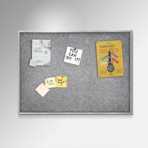 aluminium framed felt pin board