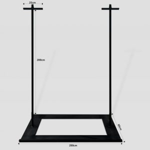 display easel for large picture on archway shelf