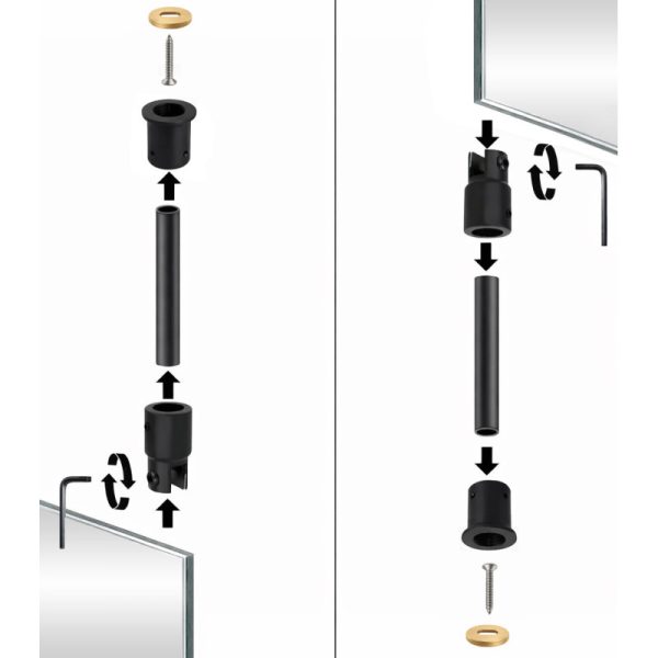 double sided salon mirror hanging system