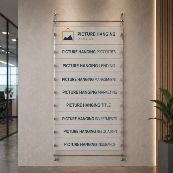 flush to wall rod display acrylic poster holders kit
