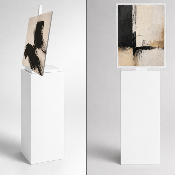 freestanding display plinth with easel top