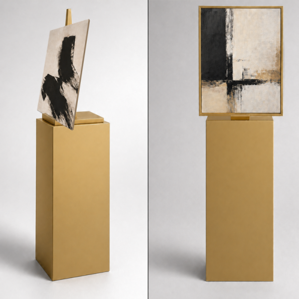 freestanding display plinth with easel top
