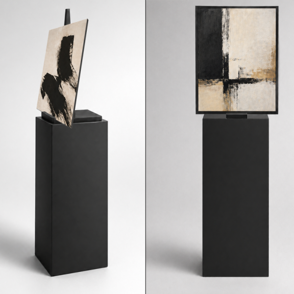 freestanding display plinth with easel top