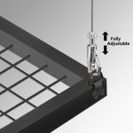 mesh panel ceiling hanging adjustable height kit