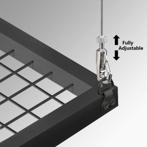 mesh panel ceiling hanging adjustable height kit