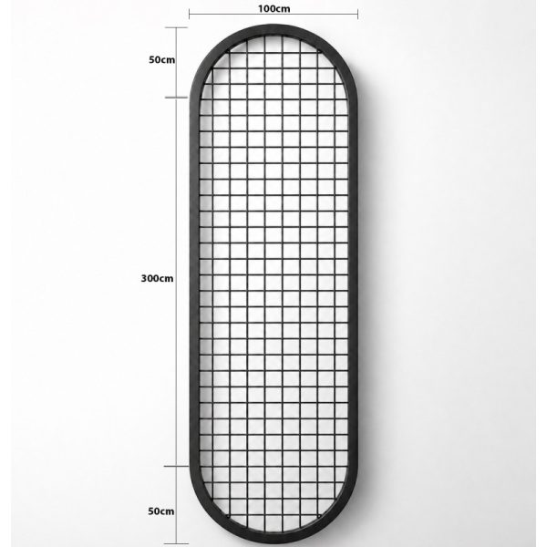 oval mesh grid ceiling mounted metal display panel