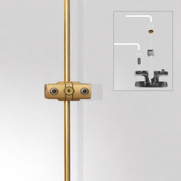 rod double panel support clamp 10mm vertical dual grip