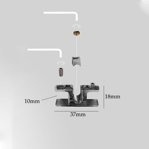 rod double panel support clamp 10mm vertical dual grip