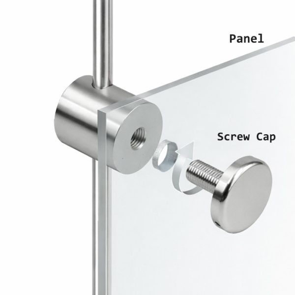 single sided rod support for panels with holes