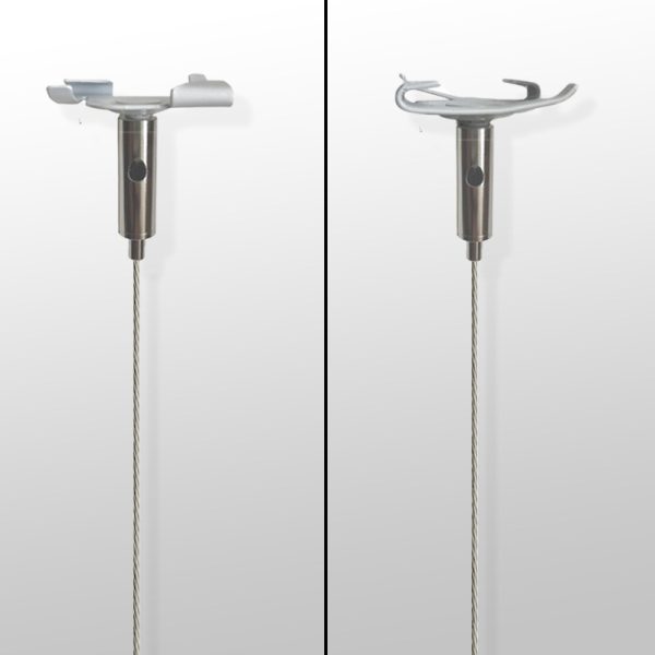 suspended false ceiling to floor weight cable display kit