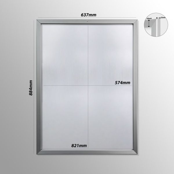 t-shirt display lockable aluminium frame